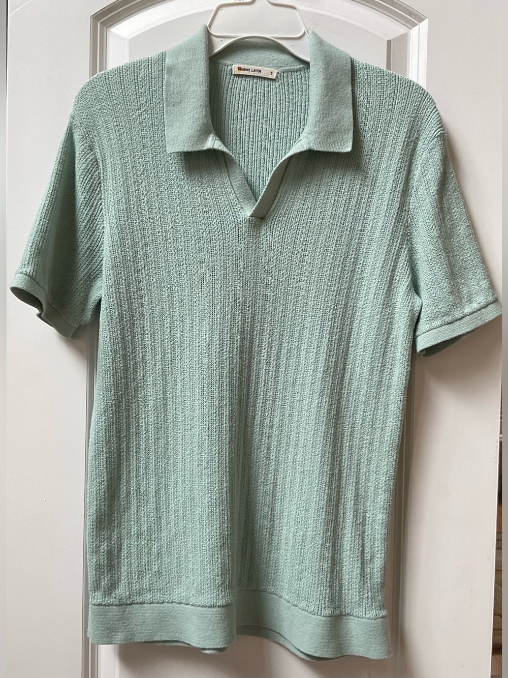 Marine Layer Zig Zag Rib Sweater Polo